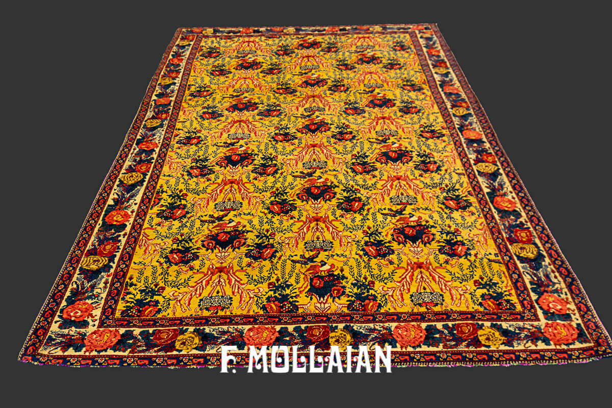 Senneh Warp Silk All-Over „Gol-Farang“ Antique Persian Rug n°:95075238